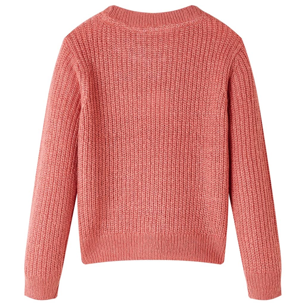 VidaXL Pull enfant tricoté 104 rose moyen