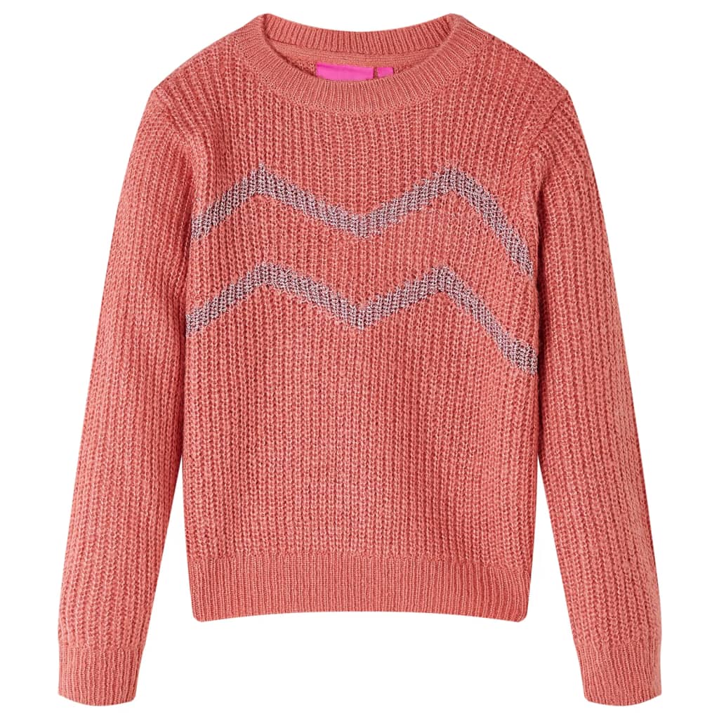 VidaXL Pull enfant tricoté 116 rose moyen