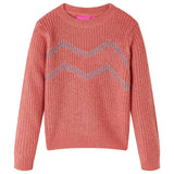 VidaXL Pull enfant tricoté 116 rose moyen