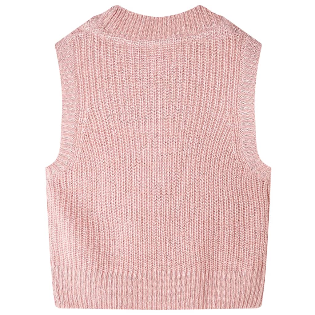 VidaXL Spencer enfant tricoté 116 rose clair