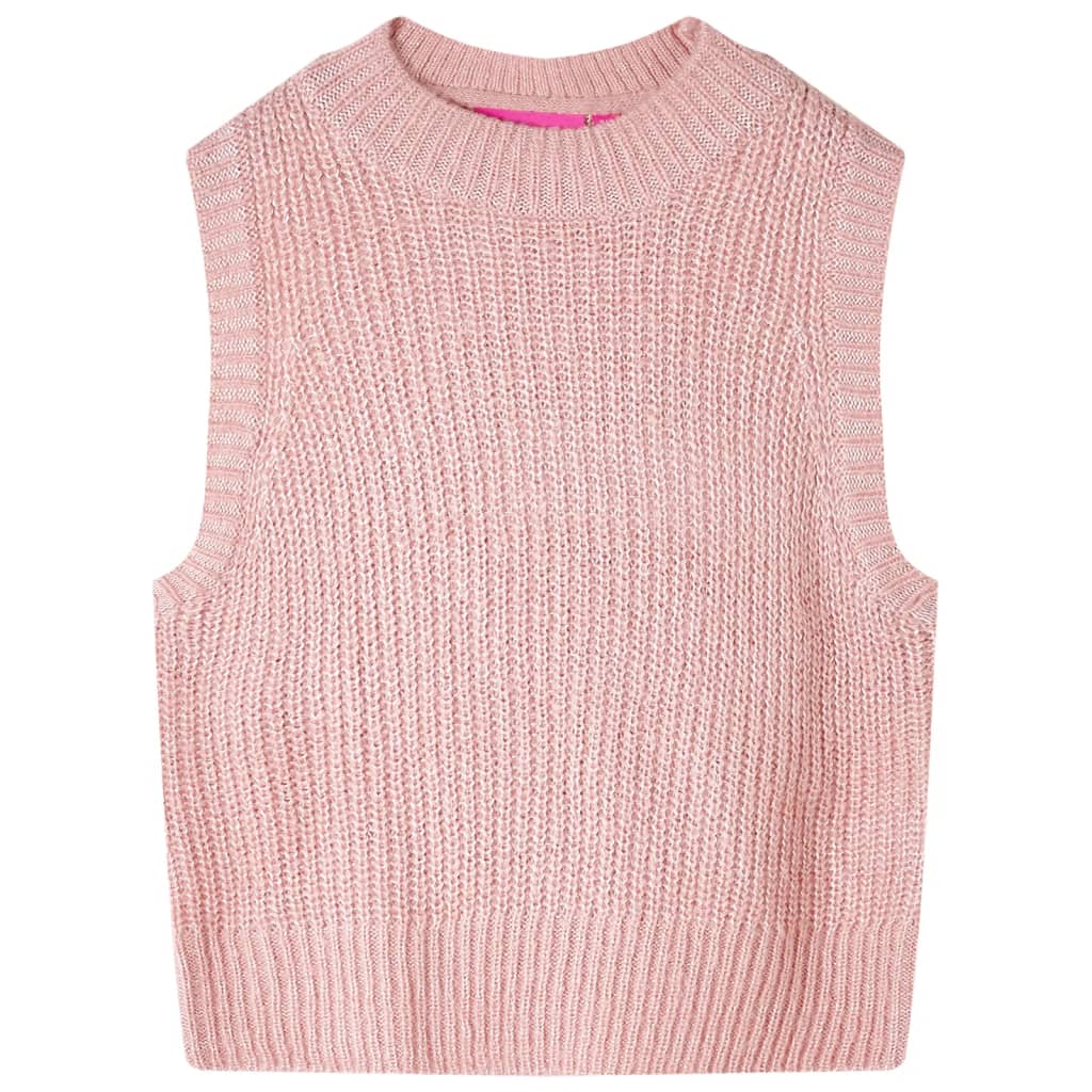 VidaXL Spencer enfant tricoté 128 rose clair