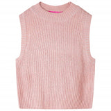 VidaXL Spencer enfant tricoté 140 rose clair
