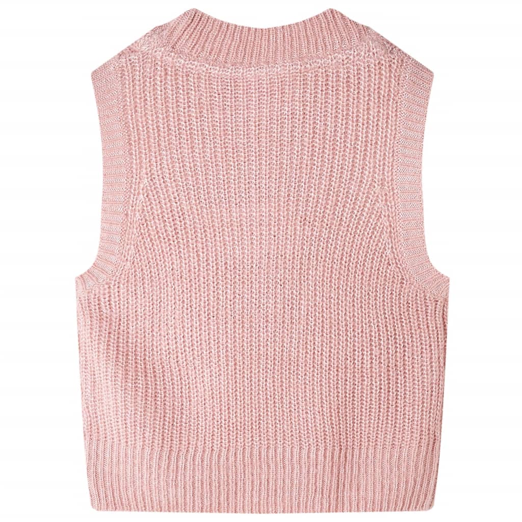 VidaXL Spencer enfant tricoté 140 rose clair
