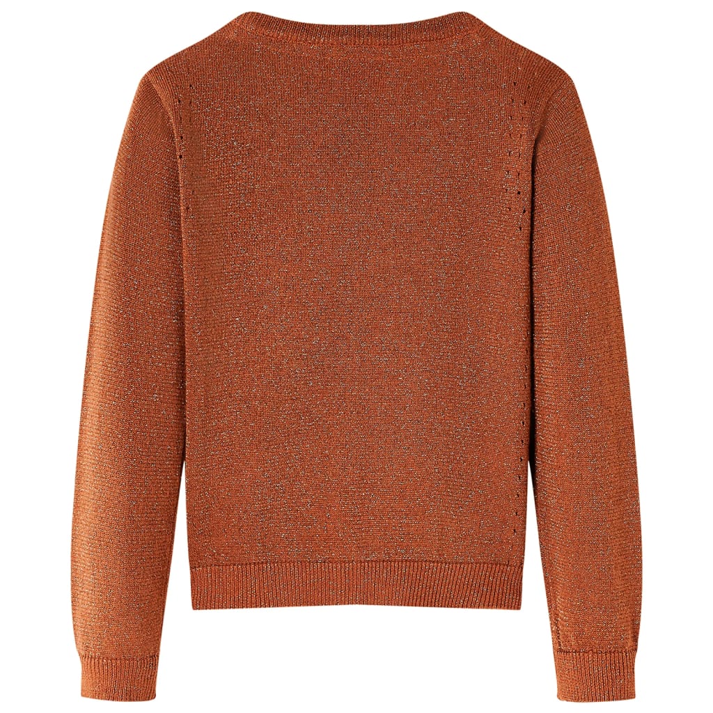 VidaXL Cardigan enfant tricoté 92 couleur cognac