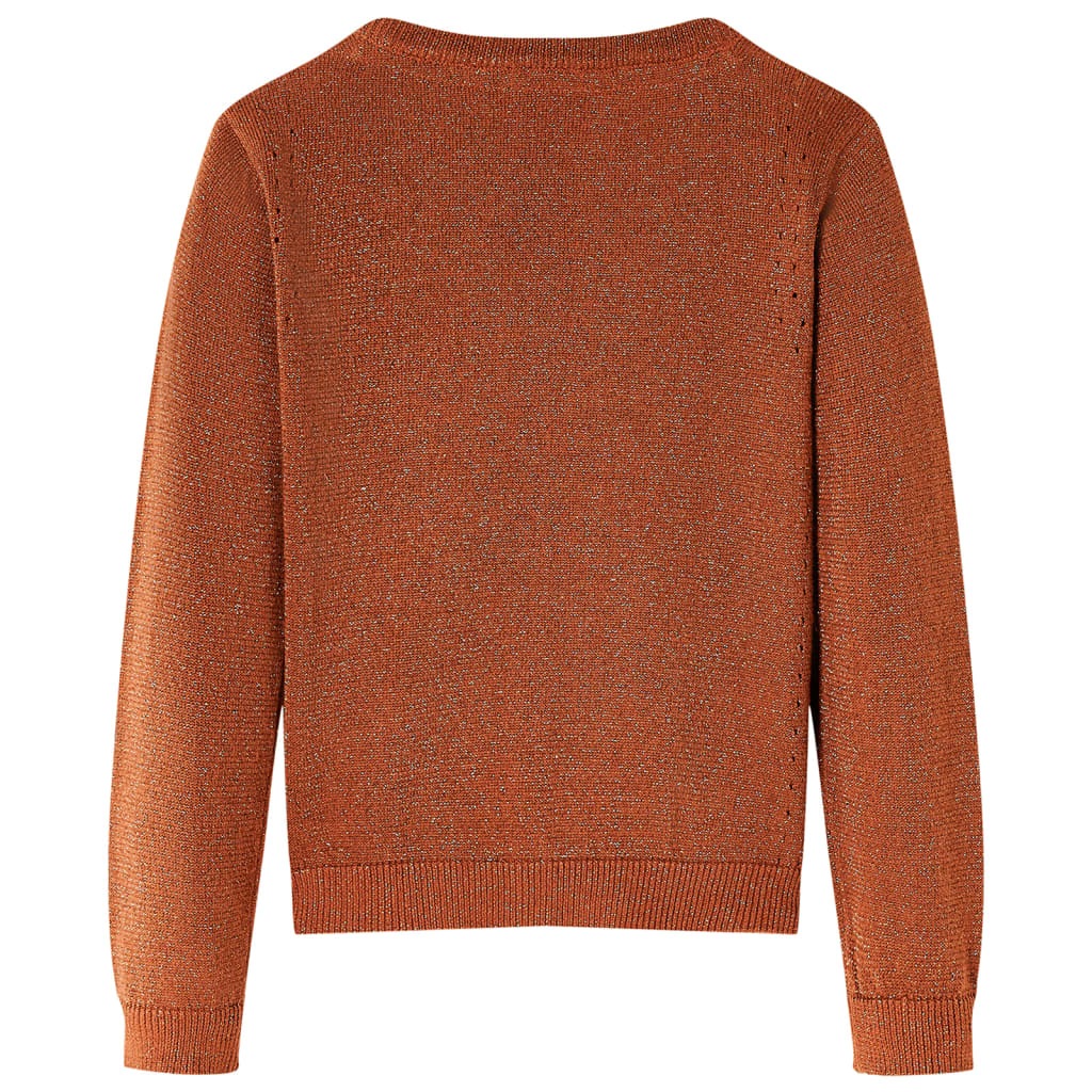 VidaXL Cardigan enfant tricoté 116 couleur cognac