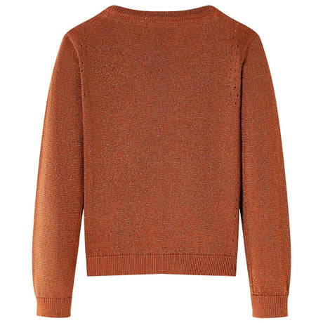 VidaXL Cardigan enfant tricoté 140 couleur cognac