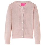 VidaXL Cardigan enfant tricoté 92 rose tendre