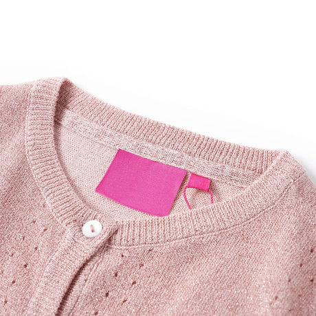 VidaXL Cardigan enfant tricoté 92 rose tendre