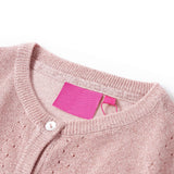 VidaXL Cardigan enfant tricoté 128 rose tendre