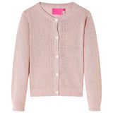 VidaXL Cardigan enfant tricoté 140 rose tendre