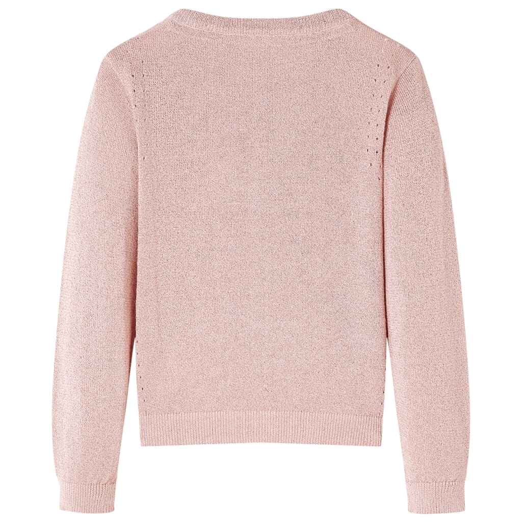 VidaXL Cardigan enfant tricoté 140 rose tendre