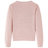 VidaXL Cardigan enfant tricoté 140 rose tendre