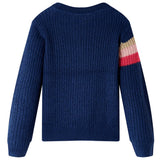 VidaXL Pull enfant tricoté 128 bleu marine