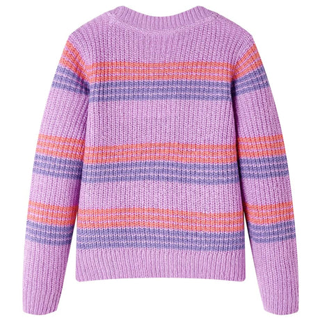 VidaXL Pull enfant tricoté à rayures 92 lilas et rose