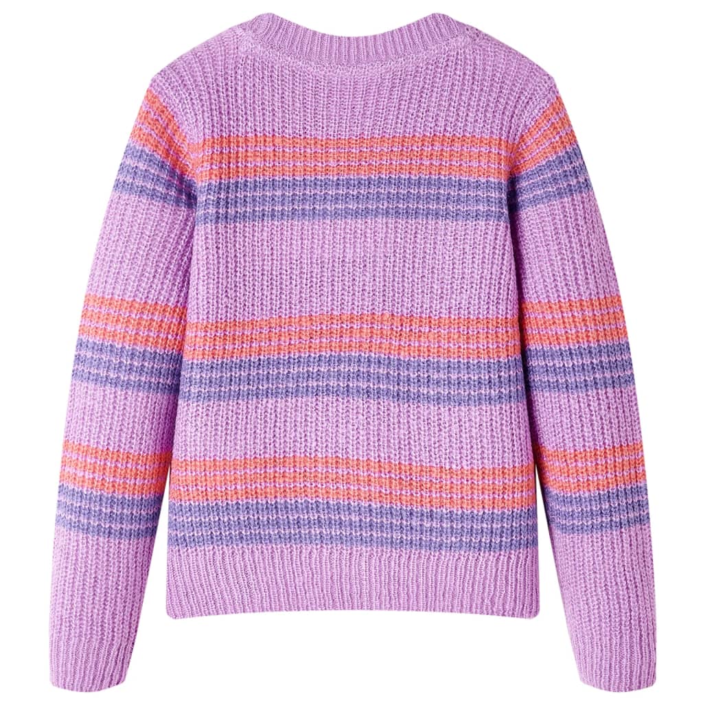 VidaXL Pull enfant tricoté à rayures 104 lilas et rose