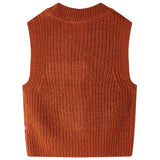 VidaXL Spencer enfant tricoté 92 couleur cognac