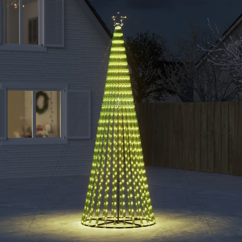 VidaXL Cône lumineux 688 LED blanc chaud 300 cm
