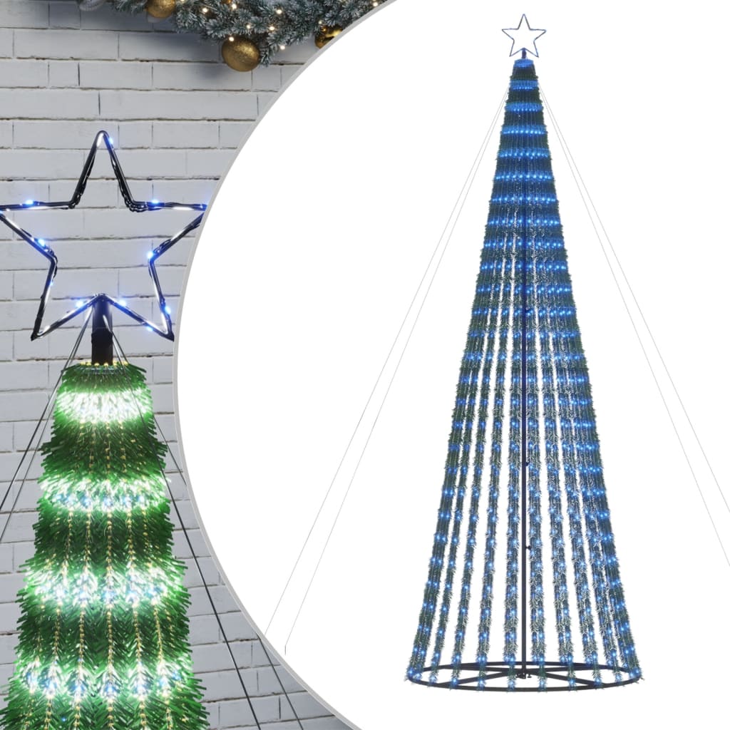 VidaXL Cône lumineux 688 LED bleues 300 cm