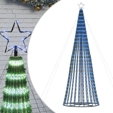 VidaXL Cône lumineux 688 LED bleues 300 cm