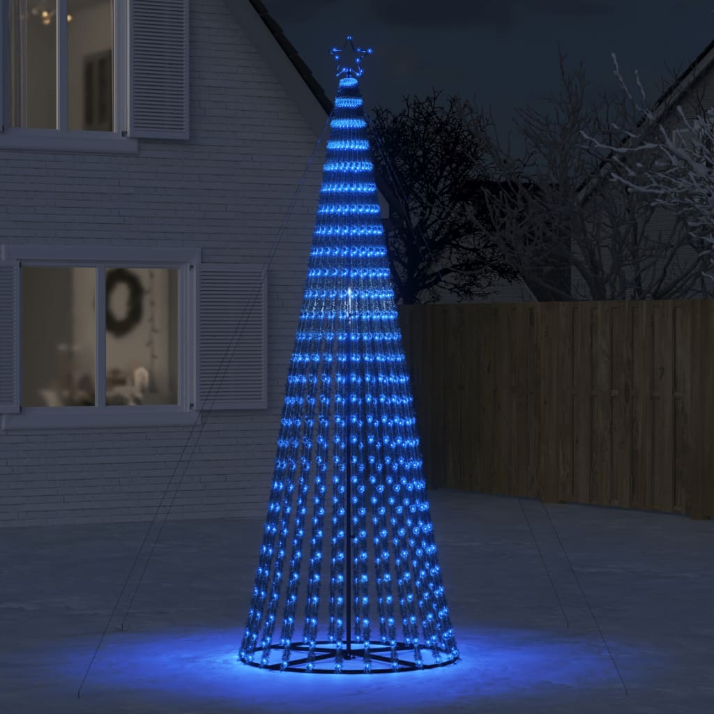 VidaXL Cône lumineux 688 LED bleues 300 cm