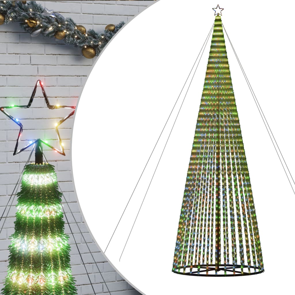 VidaXL Cône lumineux 1544 LED multicolores 500 cm