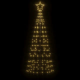 VidaXL Sapin de Noël LED avec piquets 220 LED blanc chaud 180 cm