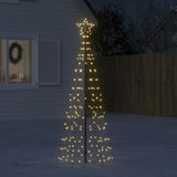 VidaXL Sapin de Noël LED avec piquets 220 LED blanc chaud 180 cm