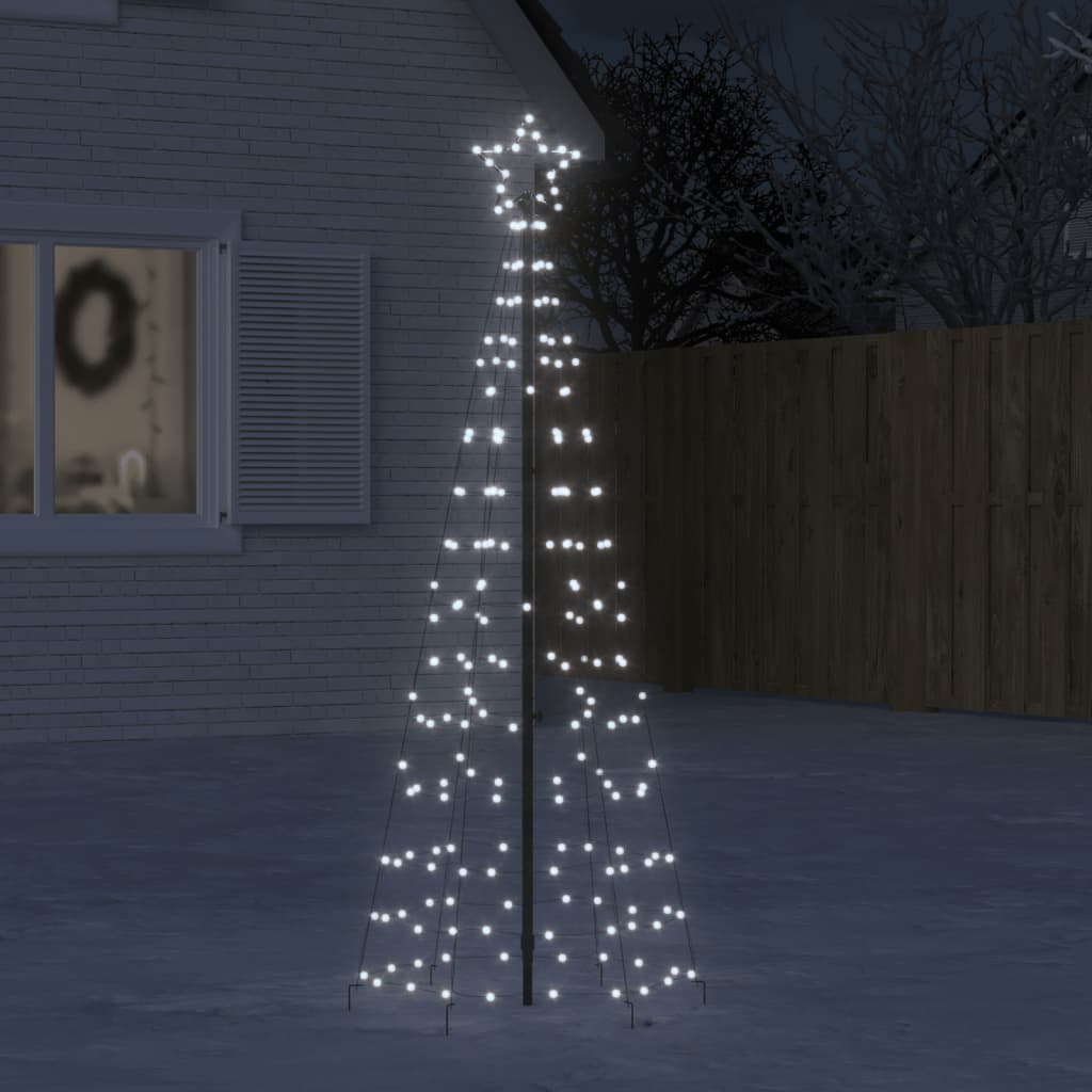 VidaXL Cône lumineux avec piquets de terre 220 LED blanc froid 180 cm