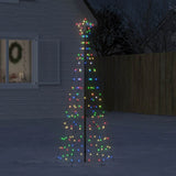 VidaXL Sapin de Noël LED avec pointes 220 LED colorées 180 cm