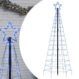 VidaXL Cône lumineux avec piquets de terre 220 LED bleues 180 cm