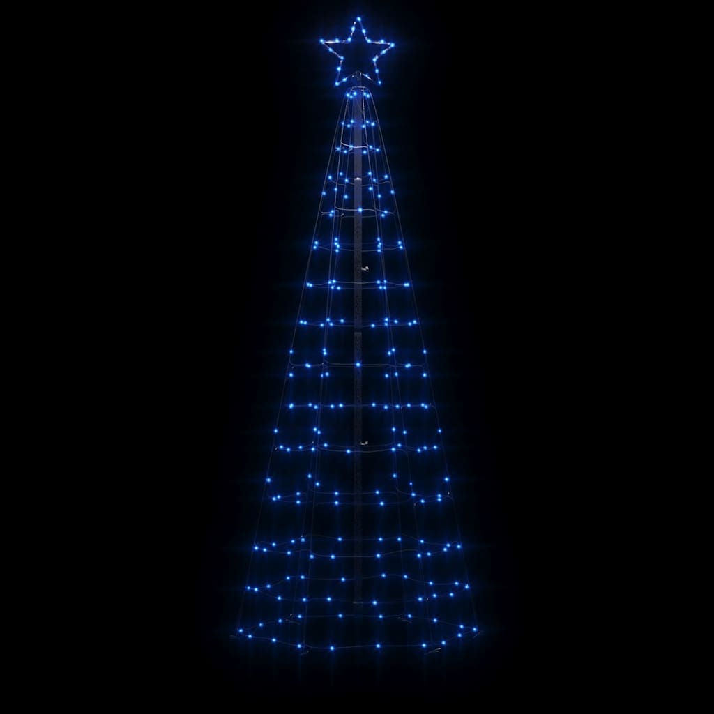 VidaXL Cône lumineux avec piquets de terre 220 LED bleues 180 cm