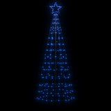 VidaXL Cône lumineux avec piquets de terre 220 LED bleues 180 cm