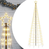 Vidaxxl Sapin de Noël LED avec piquets 570 LED blanc chaud 300 cm