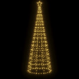 Vidaxxl Sapin de Noël LED avec piquets 570 LED blanc chaud 300 cm