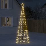 Vidaxxl Sapin de Noël LED avec piquets 570 LED blanc chaud 300 cm