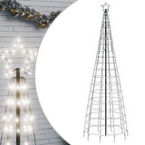VidaXL Sapin de Noël LED avec piquets 570 LED blanc froid 300 cm