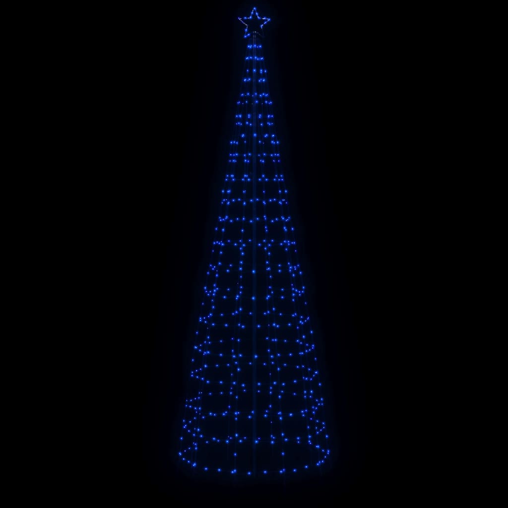 VidaXL Cône lumineux avec piquets de terre 570 LED bleues 300 cm