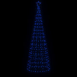 VidaXL Cône lumineux avec piquets de terre 570 LED bleues 300 cm