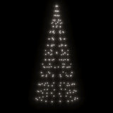 Vidaxxl Sapin de Noël LED sur mât 200 LED blanc froid 180 cm