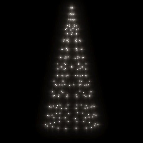 Vidaxxl Sapin de Noël LED sur mât 200 LED blanc froid 180 cm