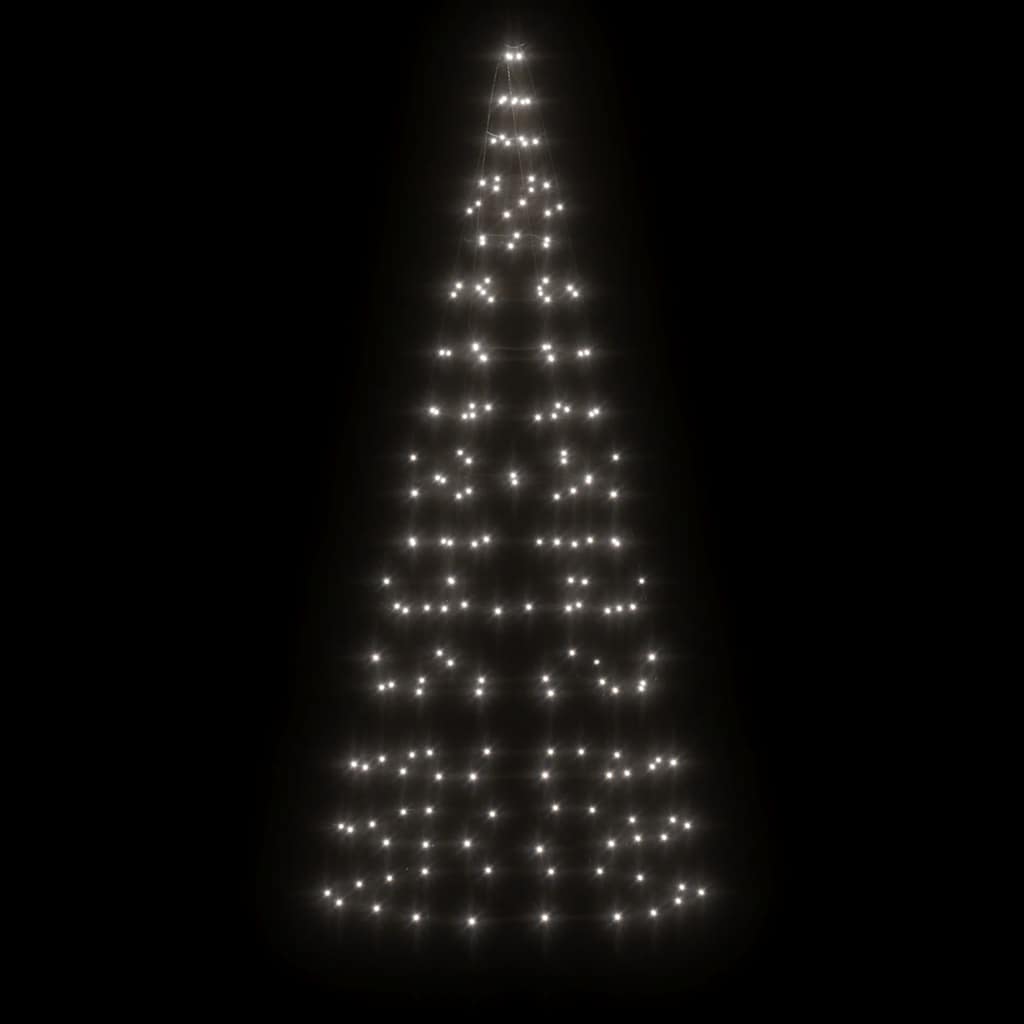 Árbol de Navidad LED Vidaxl en Vlaggenmast 200 LED White Cold White 180 cm