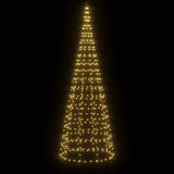 Vidaxl led-kerstboom aan vlaggenmast 550 led's warm wit 300 cm