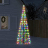 Vidaxxl Sapin de Noël LED sur mât de drapeau 550 LED colorées 300 cm