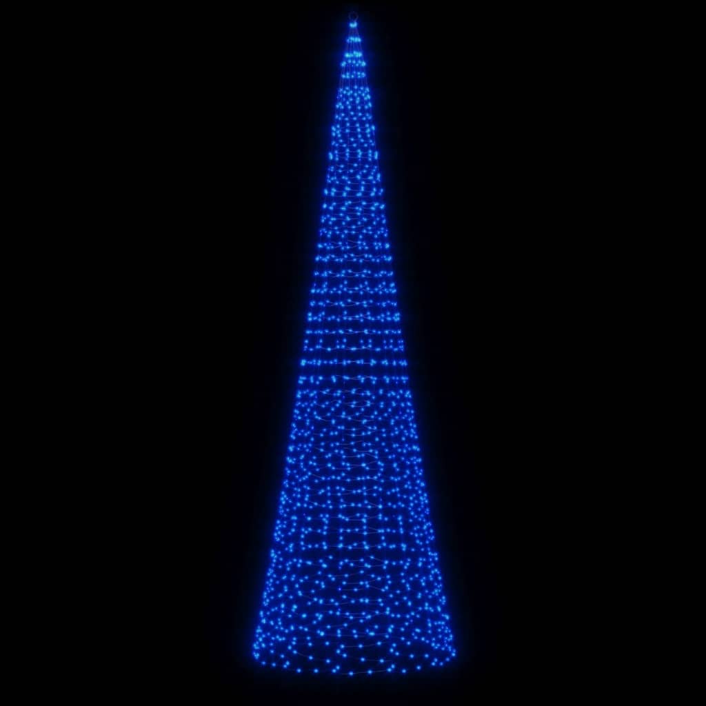 Vidaxl Light cone on flagpole 1534 Blue LEDs 500 cm