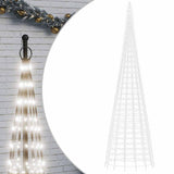 Vidaxxl Sapin de Noël LED sur mât de drapeau 3000 LED blanc froid 800 cm