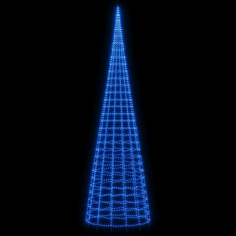 Vidaxxl Sapin de Noël LED sur mât de drapeau 3000 LED 800 cm bleu