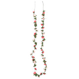 VidaXL guirlandes de Noël avec fleurs 6 pcs 250 cm rose printemps