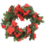 VidaXL guirlandes de Noël avec fleurs 6 pcs 250 cm rouge printemps