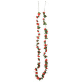 VidaXL guirlandes de Noël avec fleurs 6 pcs 250 cm rouge printemps