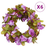 Vidaxx guirlandes de Noël avec fleurs 6 pcs 250 cm violet clair